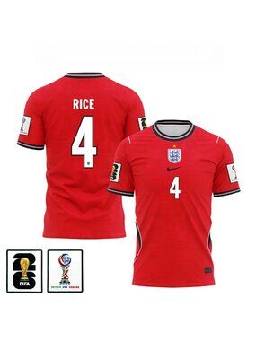 Declan Rice 2026 World Cup Soccer Jersey Away